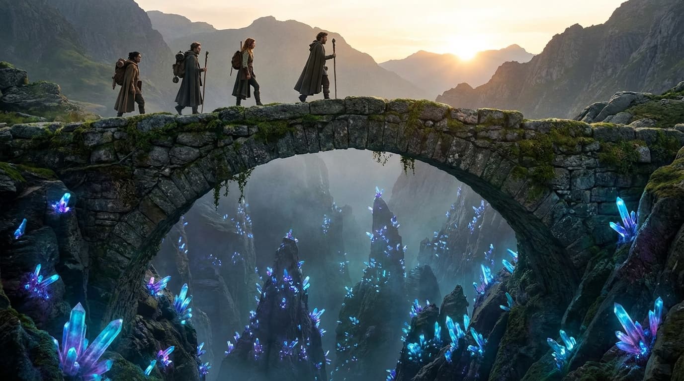 Adventure party scene