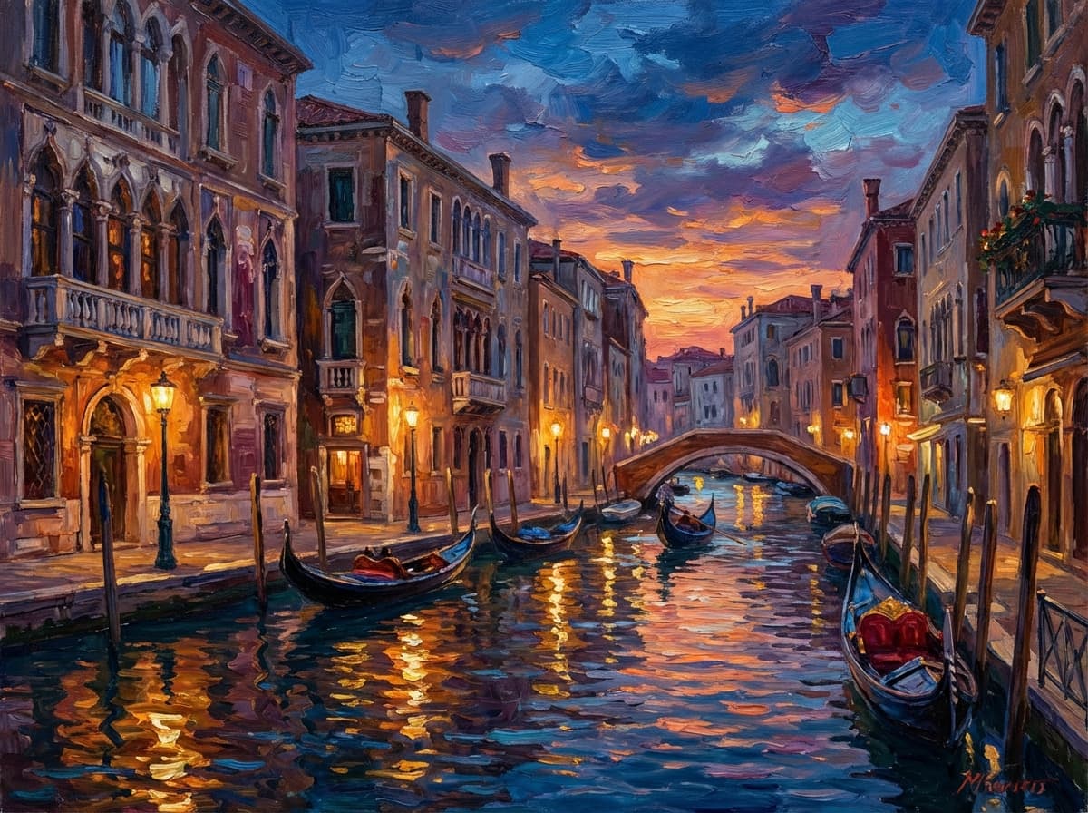 Impressionist cityscape