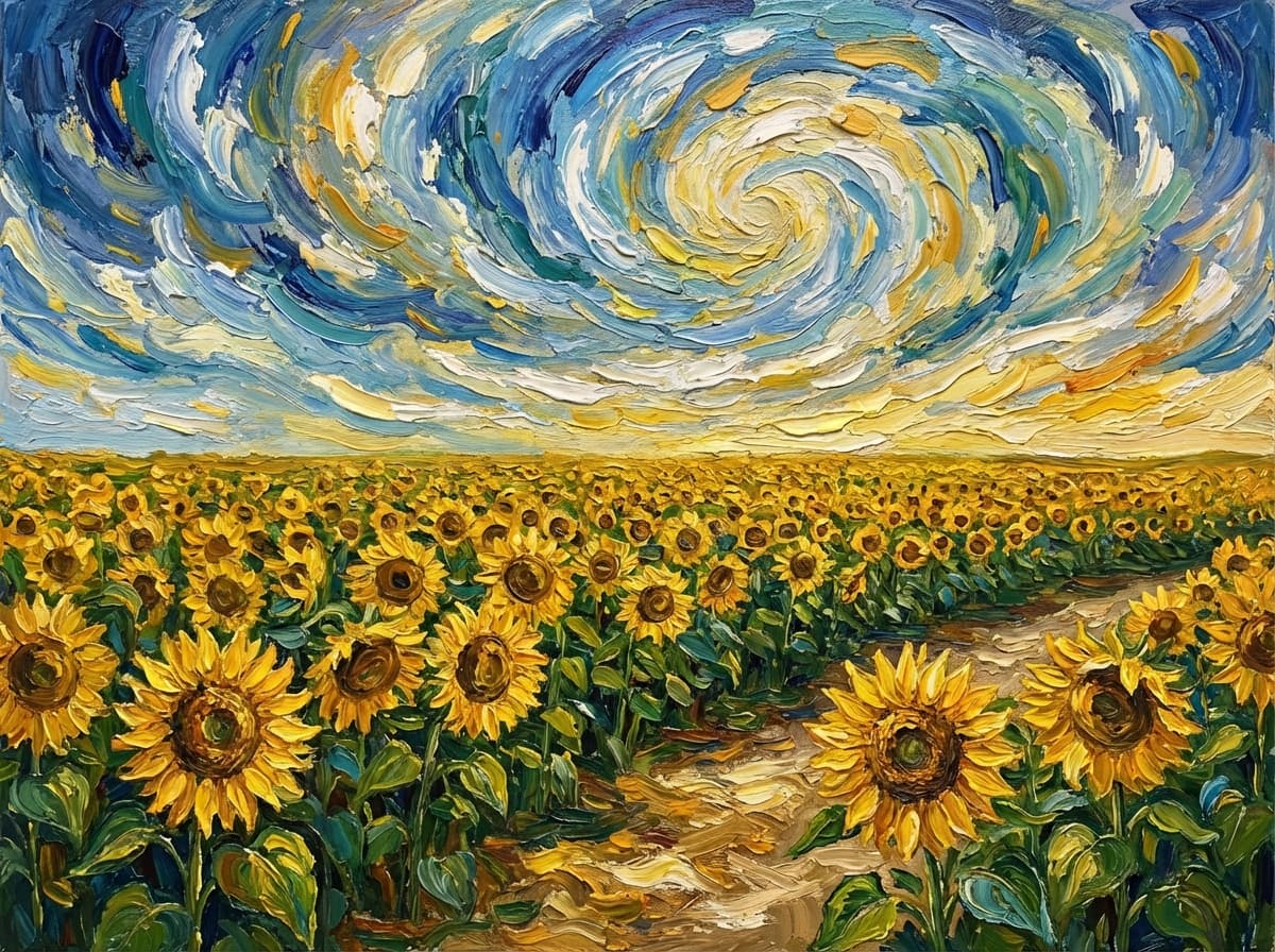 Van Gogh-inspired landscape