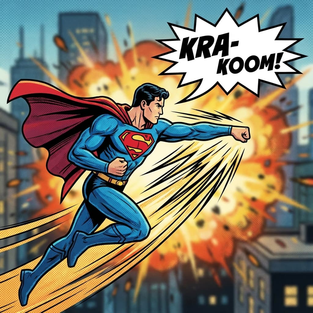 Lichtenstein-style comic