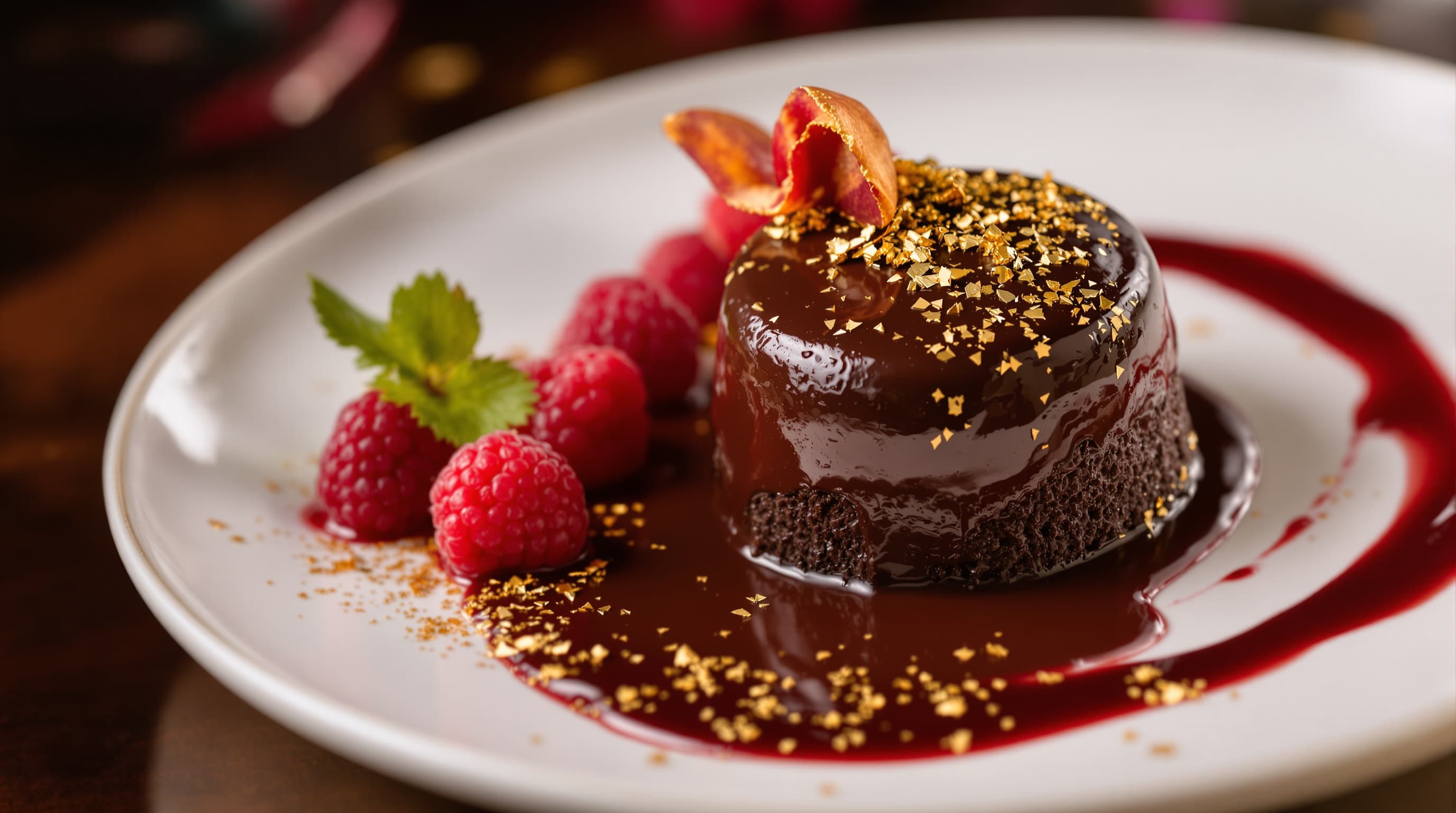 Fine dining food shot