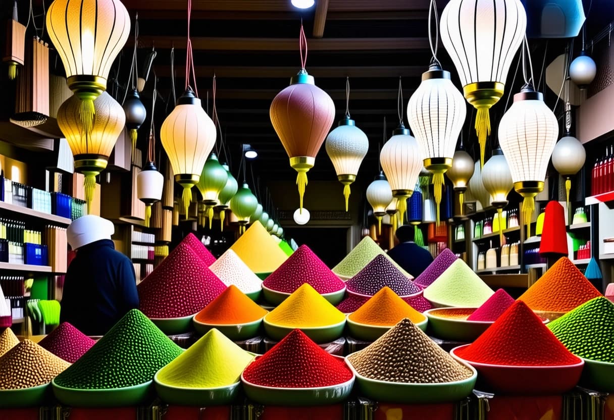 Vibrant travel scene